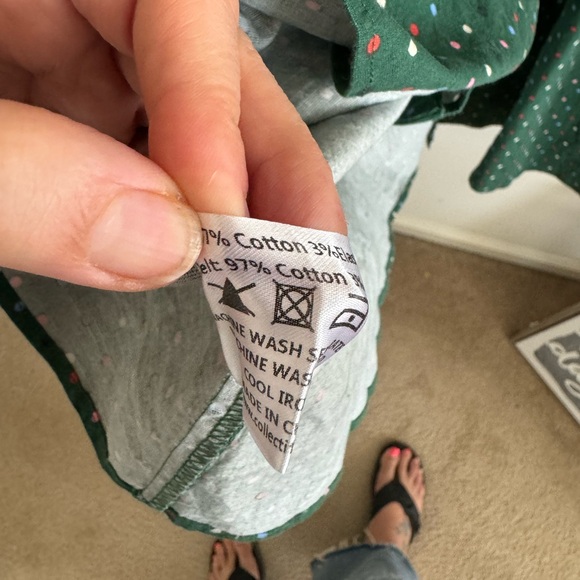 Collectif Clothing Modcloth 50s Jemima Polka Dot Swing Dress in Green size 12 - Picture 8 of 8